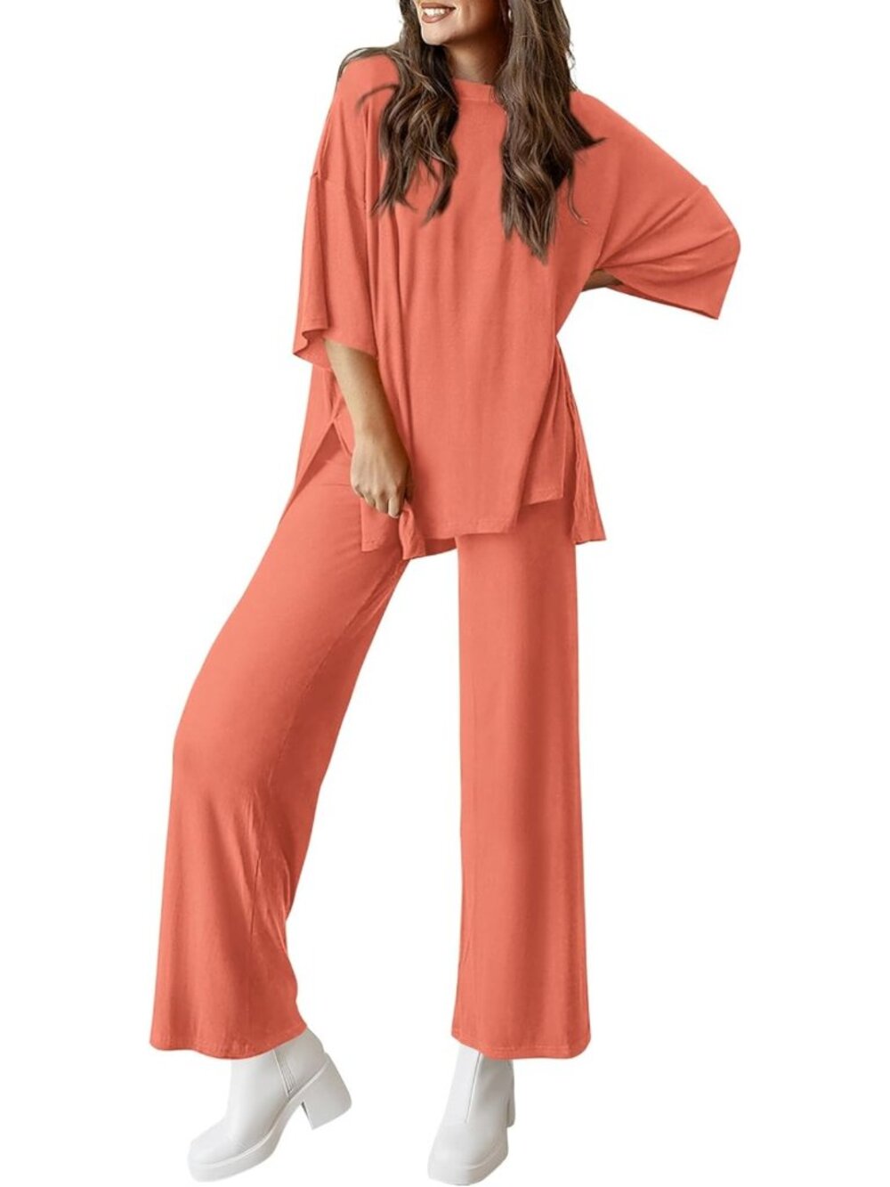 Chic Women's Two-Piece Lounge Set | Comfy Matching Outfit for Relaxation